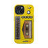 Retro Cassette AM FM Radio iPhone Case, Vintage Walkman Style Phone Case, MagSafe Dual Layer Protective Case Sport Yellow
