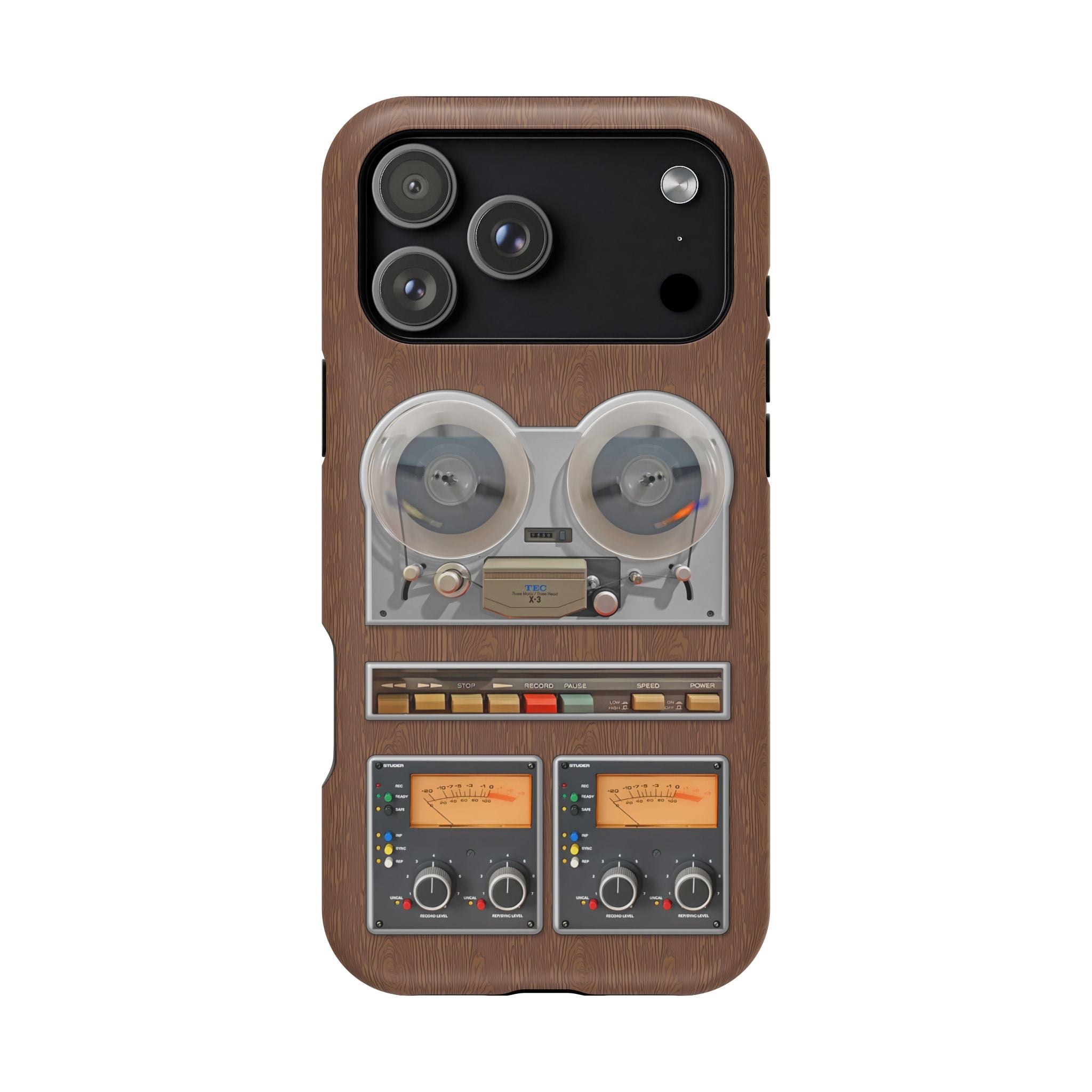 Reel To Reel Tape Deck Retro iPhone MagSafe Phone Case Max Pro Plus 17 16 15 14 13