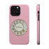 Retro Pink Princess Phone Look MagSafe Compatible iPhone Case Rotary Dial Nostalgia