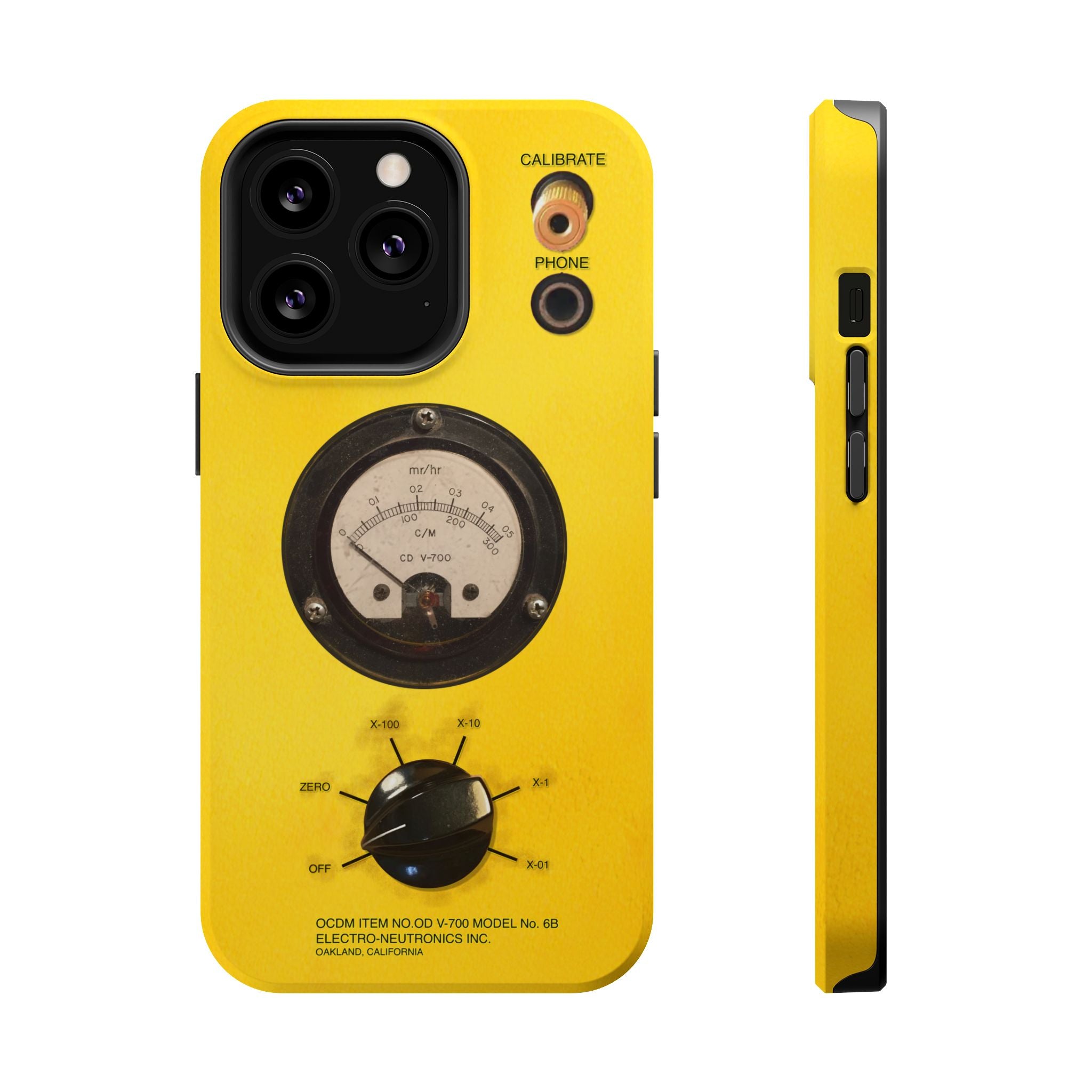 Fallout Geiger Counter Look iPhone Case 16 15 14 13 Magnetic Impact-Resistant