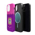 Virtual Pet Magnetic iPhone MagSafe Compatible Impact-Resistant Case Retro 90s