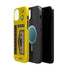 Retro Cassette AM FM Radio iPhone Case, Vintage Walkman Style Phone Case, MagSafe Dual Layer Protective Case Sport Yellow