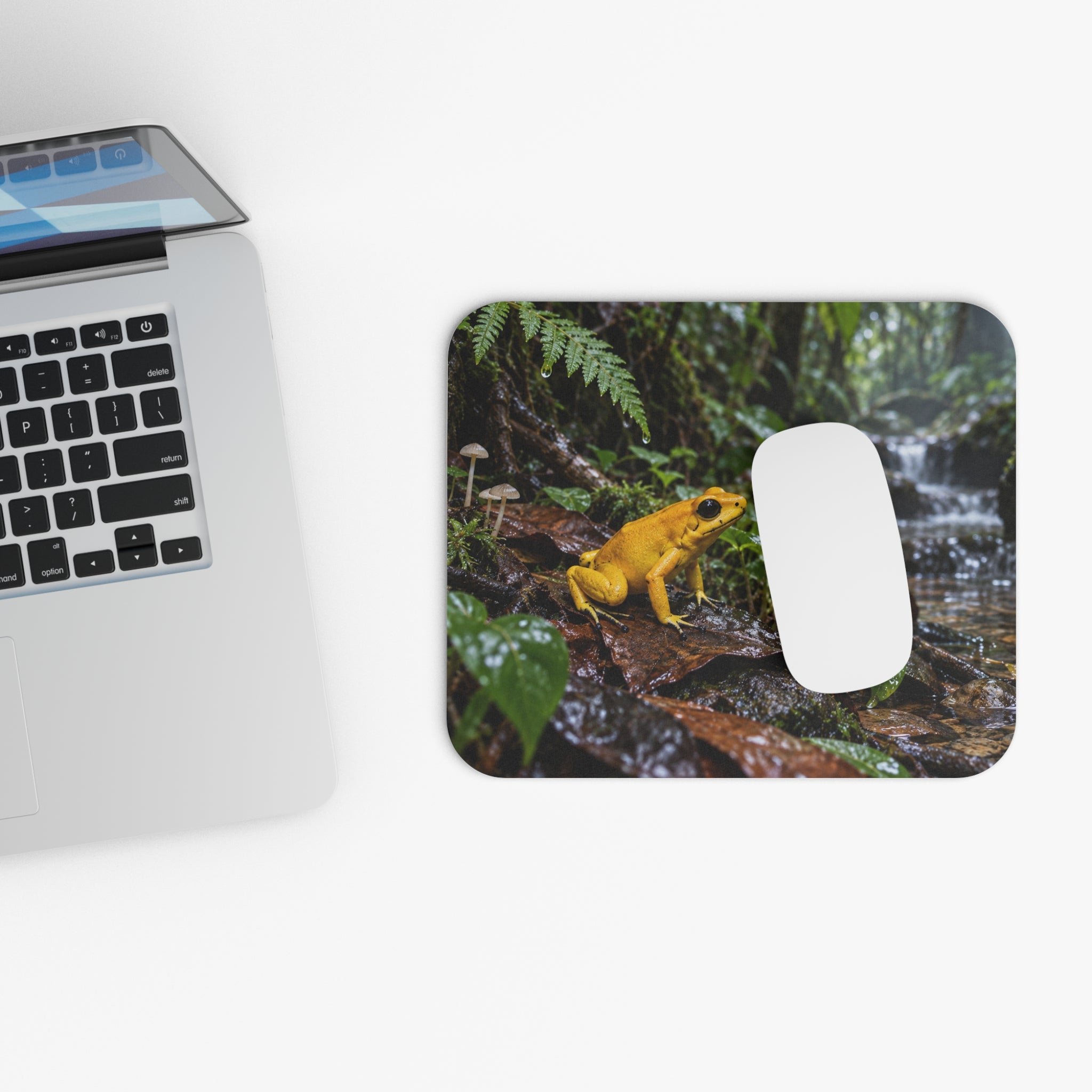 Golden Poison Frog Mouse Pad Phyllobates Terribilis Rainforest Wildlife Colorful Amphibian