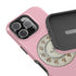Retro Pink Princess Phone Look MagSafe Compatible iPhone Case Rotary Dial Nostalgia