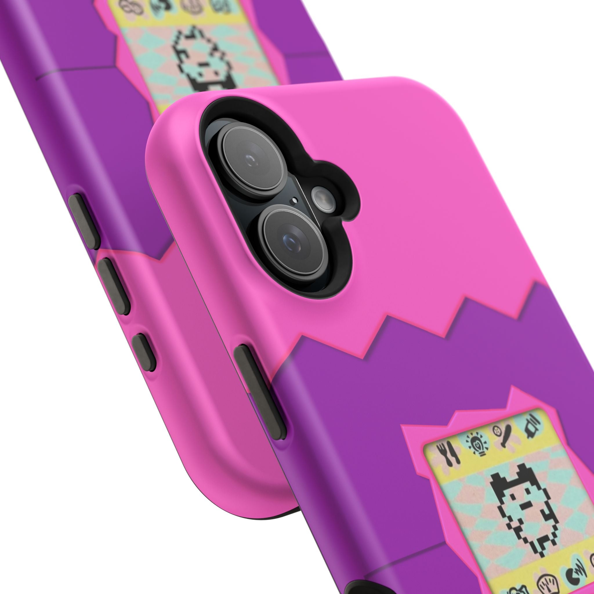 Virtual Pet Magnetic iPhone MagSafe Compatible Impact-Resistant Case Retro 90s