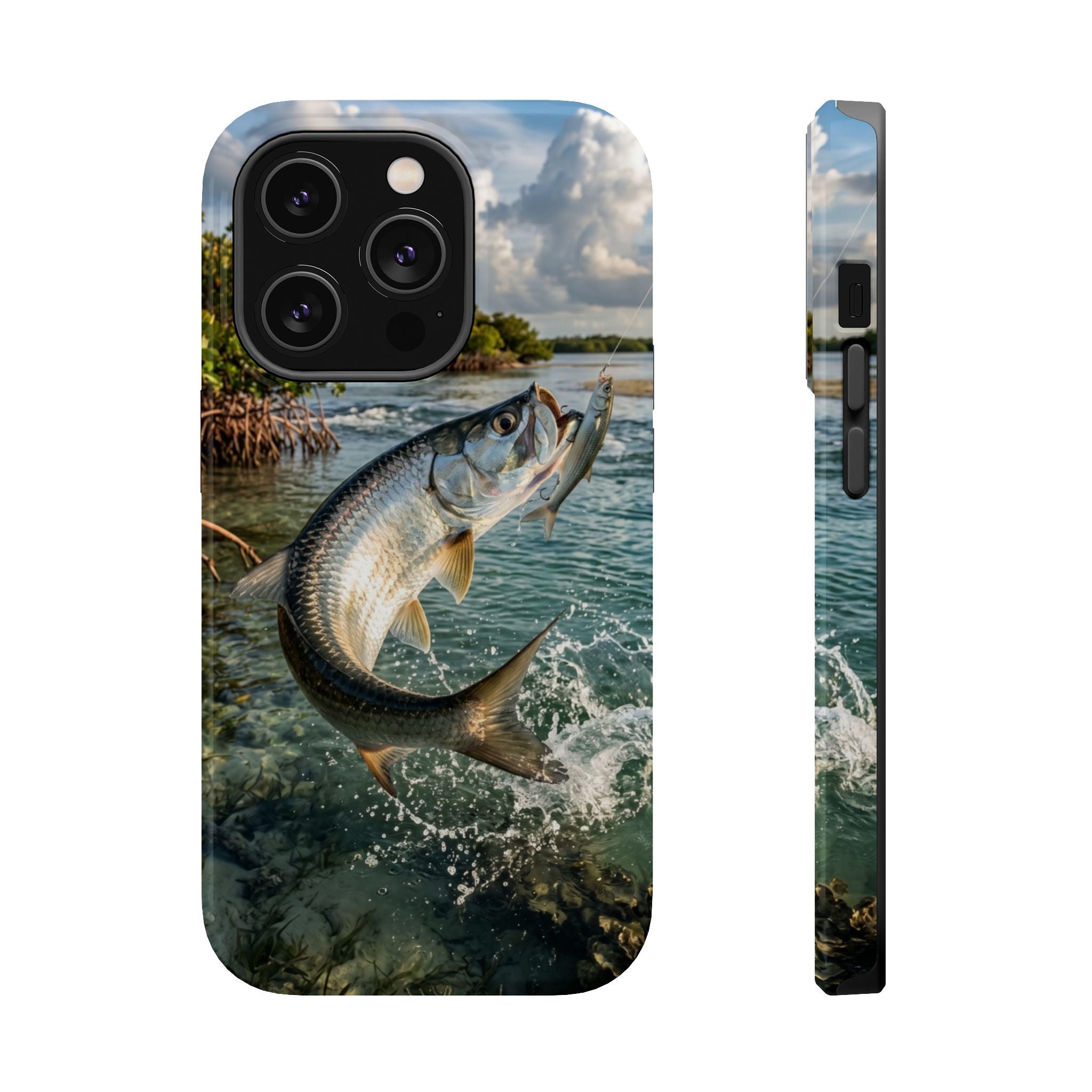 Tarpon Fishing Fish Phone Case MagSafe Compatible for iPhone & Samsung Galaxy | Tarpon Fisherman Gift | Dual Layer Tough Case