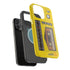 Retro Cassette AM FM Radio iPhone Case, Vintage Walkman Style Phone Case, MagSafe Dual Layer Protective Case Sport Yellow