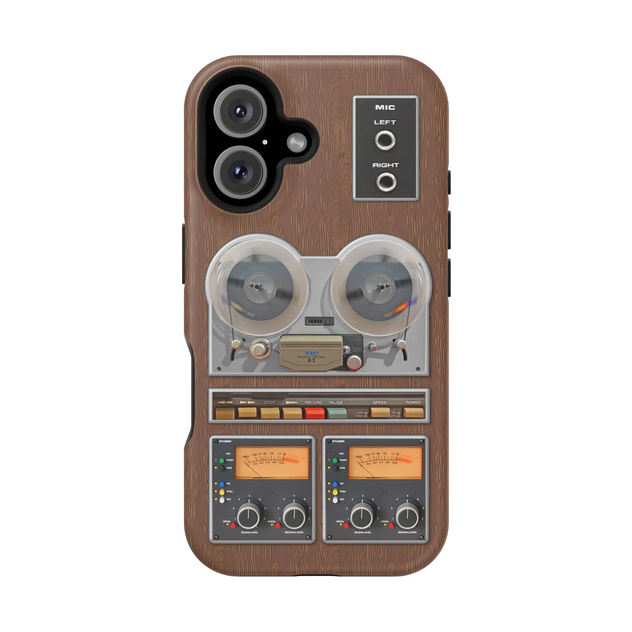 Reel To Reel Tape Deck Retro iPhone MagSafe Phone Case Max Pro Plus 17 16 15 14 13