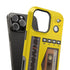 Retro Cassette AM FM Radio iPhone Case, Vintage Walkman Style Phone Case, MagSafe Dual Layer Protective Case Sport Yellow