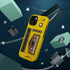 Retro Cassette AM FM Radio iPhone Case, Vintage Walkman Style Phone Case, MagSafe Dual Layer Protective Case Sport Yellow