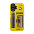 Retro Cassette AM FM Radio iPhone Case, Vintage Walkman Style Phone Case, MagSafe Dual Layer Protective Case Sport Yellow