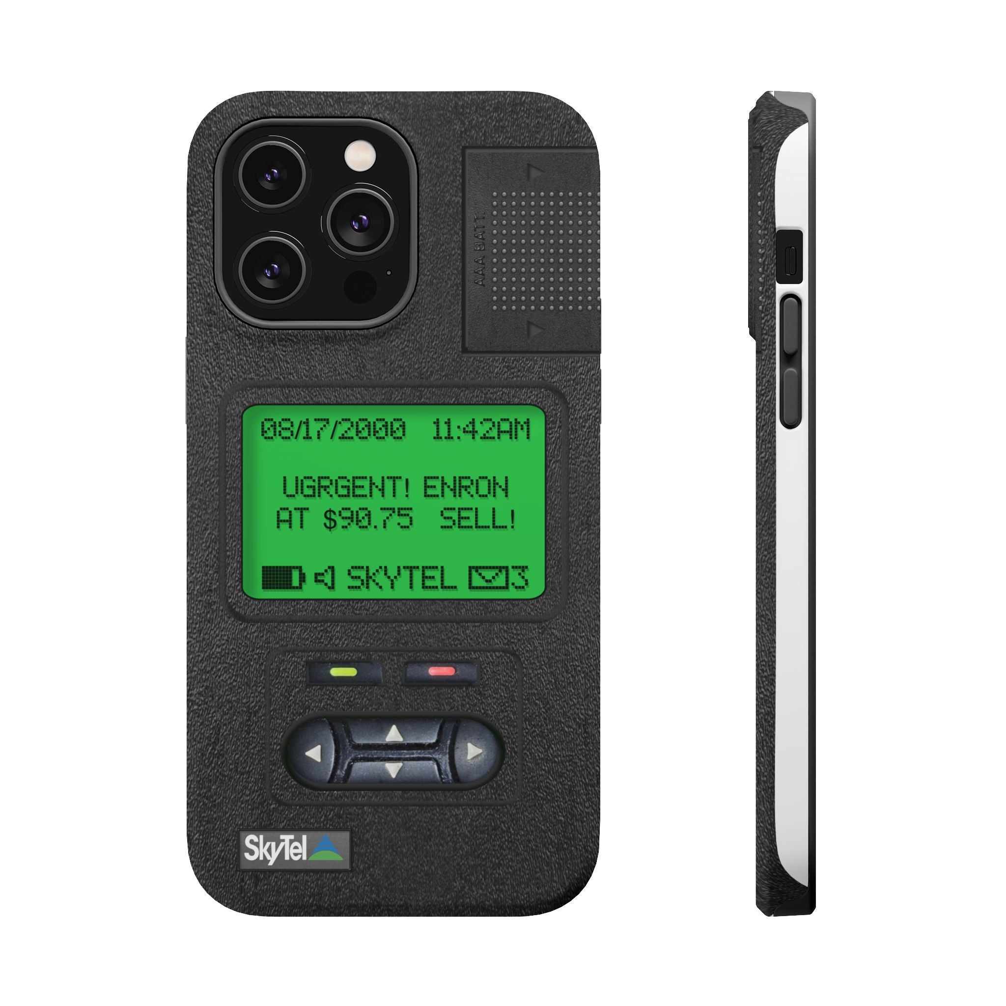 Pager Look Retro Tech Phone Case for iPhone Beeper - MagSafe Compatible - Duel layer Protection