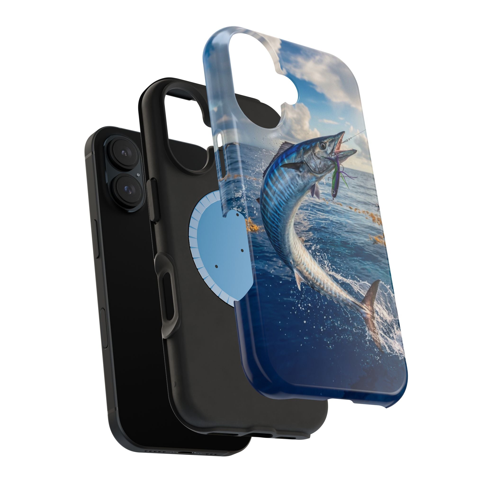 Wahoo Fishing Fish Phone Case MagSafe Compatible for iPhone & Samsung Galaxy | Wahoo Fisherman Gift | Dual Layer Tough Case