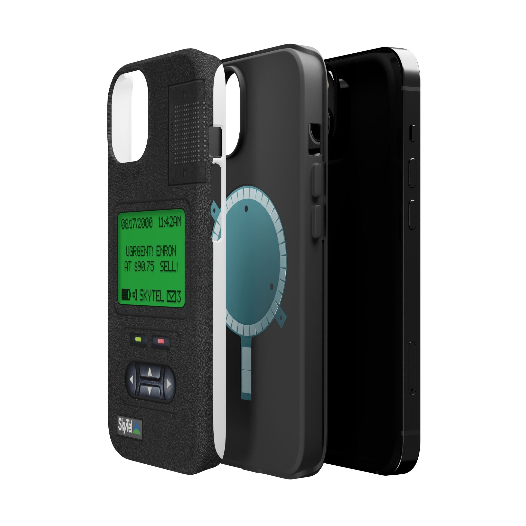 Pager Look Retro Tech Phone Case for iPhone Beeper - MagSafe Compatible - Duel layer Protection