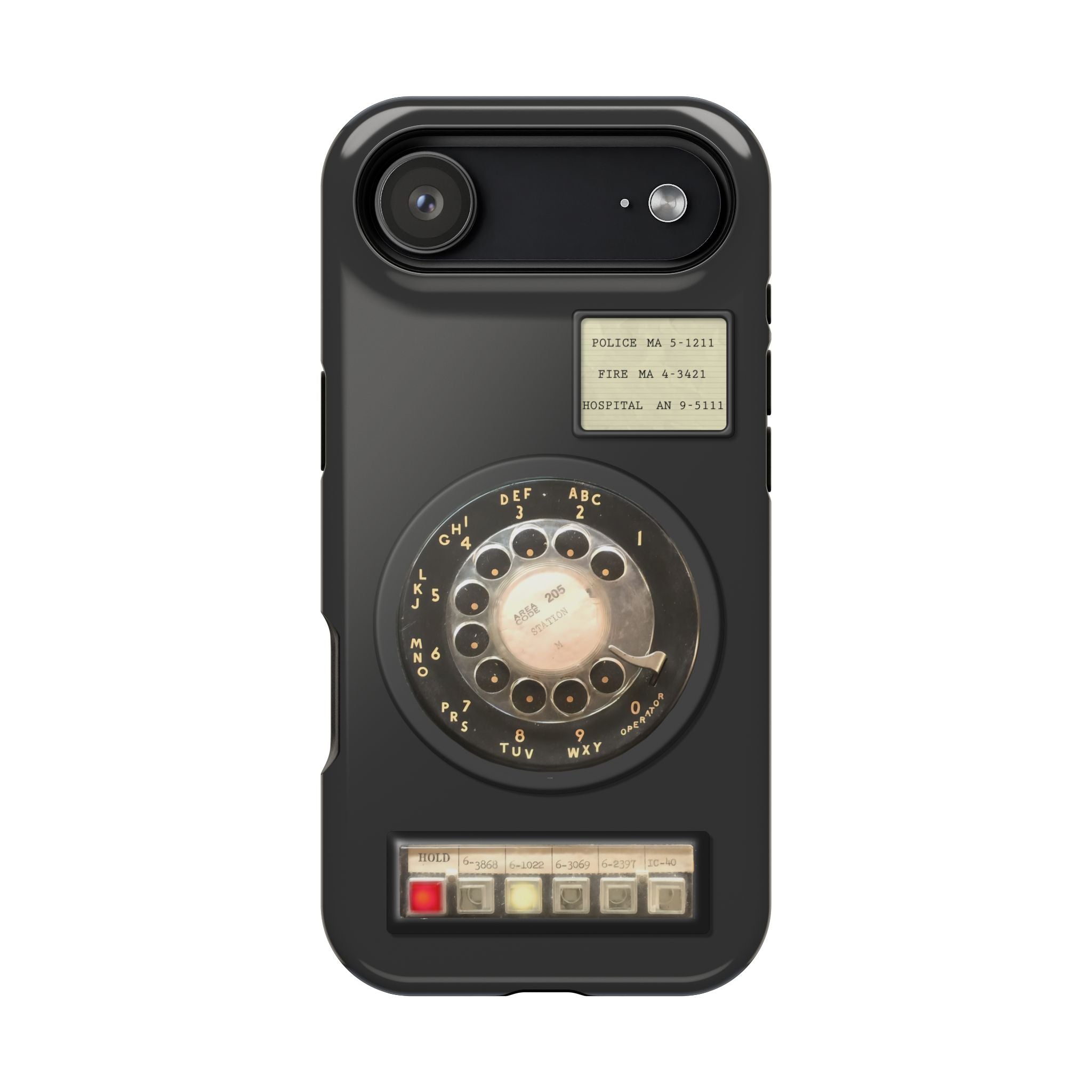 Multi Line Office Desk Phone Look MagSafe iPhone Case - Retro Rotary Dial Phone