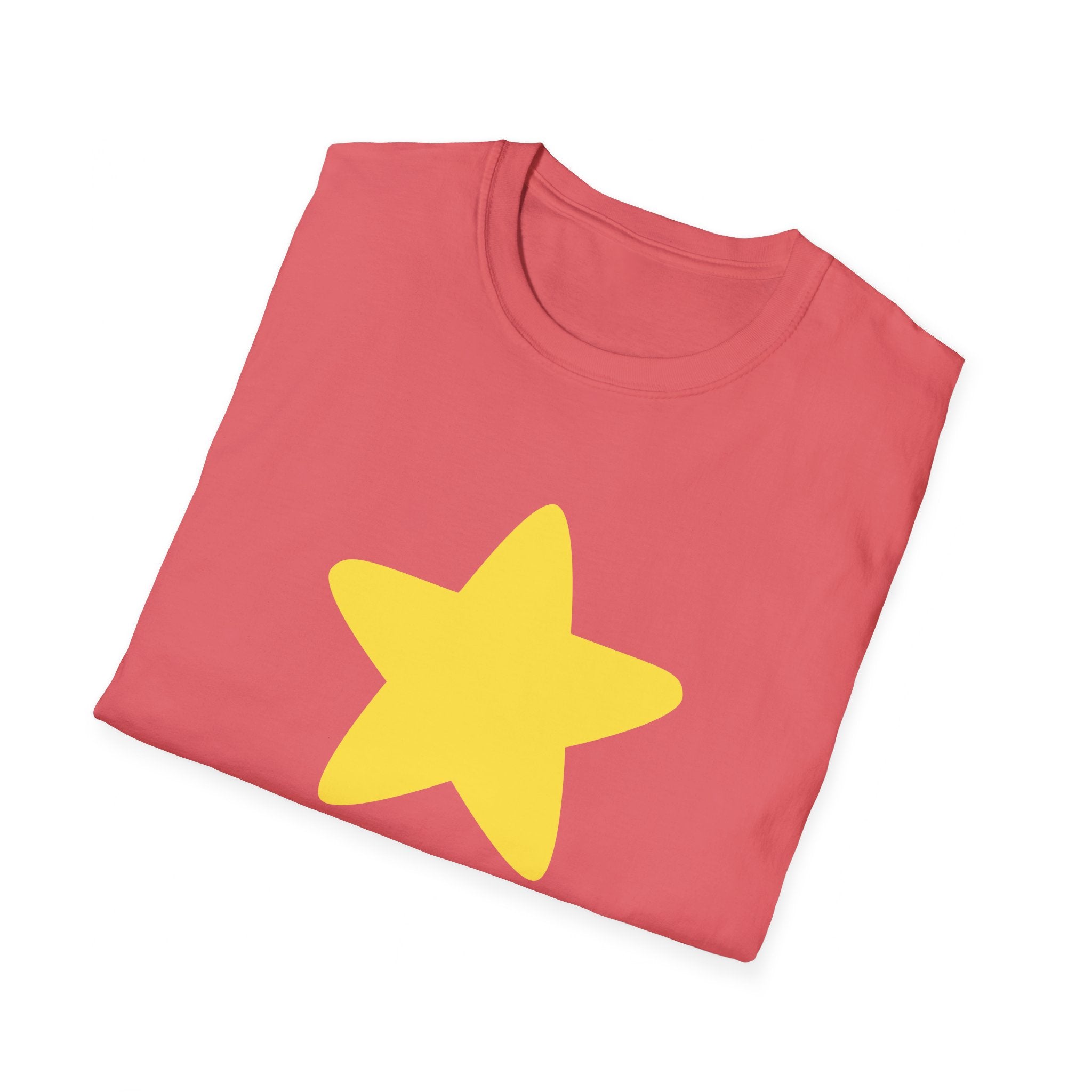 Steven Yellow Star Unisex Softstyle T-Shirt Salmon Pink Costume Shirt