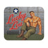 Lucky Lou WWII Beefcake Mouse Pad, Vintage Male Pinup Nose Art, Retro Military Aviation Desk Mat, 9x8 Inch