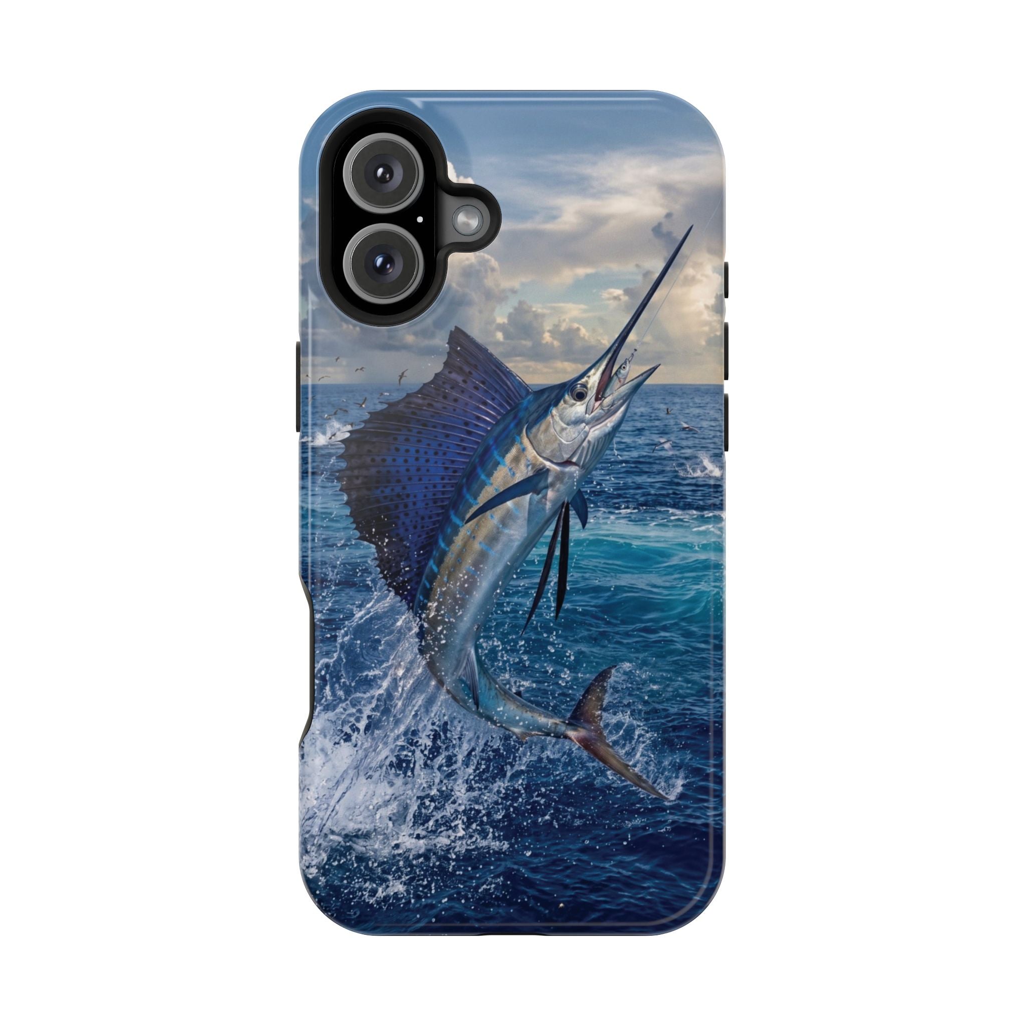 Sailfish Fishing Phone Case MagSafe Compatible for iPhone & Samsung Galaxy | Sailfish Fisherman Gift | Dual Layer Tough Case