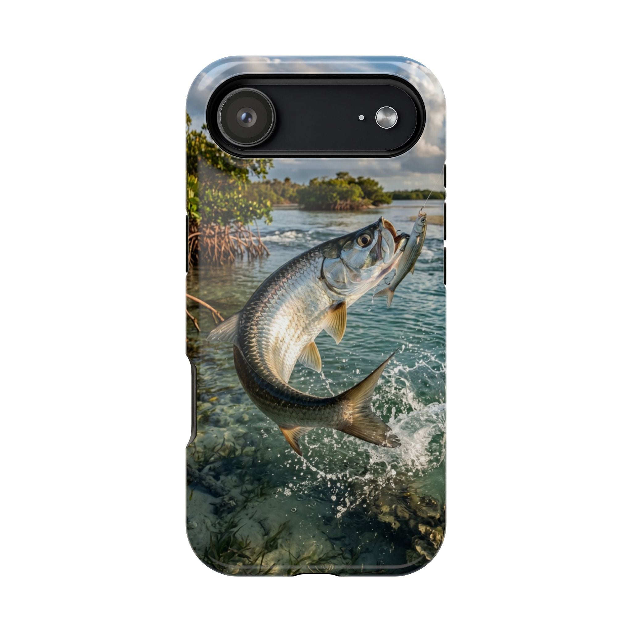 Tarpon Fishing Fish Phone Case MagSafe Compatible for iPhone & Samsung Galaxy | Tarpon Fisherman Gift | Dual Layer Tough Case