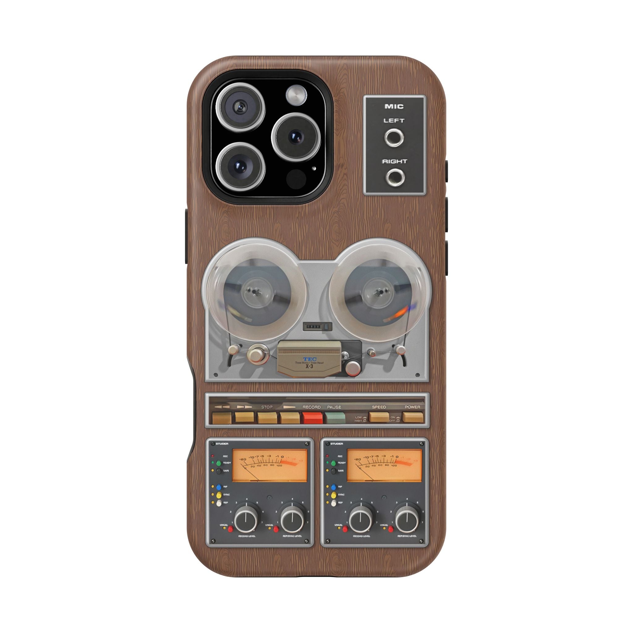 Reel To Reel Tape Deck Retro iPhone MagSafe Phone Case Max Pro Plus 17 16 15 14 13