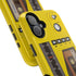 Retro Cassette AM FM Radio iPhone Case, Vintage Walkman Style Phone Case, MagSafe Dual Layer Protective Case Sport Yellow