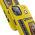 Retro Cassette AM FM Radio iPhone Case, Vintage Walkman Style Phone Case, MagSafe Dual Layer Protective Case Sport Yellow