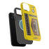Retro Cassette AM FM Radio iPhone Case, Vintage Walkman Style Phone Case, MagSafe Dual Layer Protective Case Sport Yellow