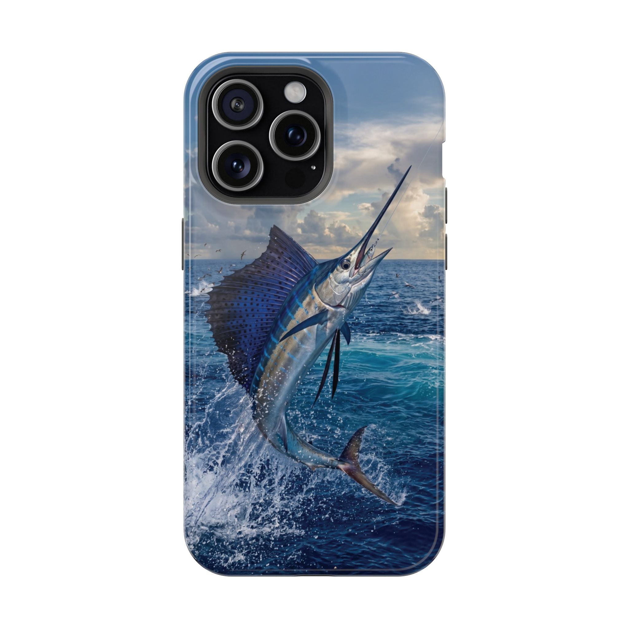 Sailfish Fishing Phone Case MagSafe Compatible for iPhone & Samsung Galaxy | Sailfish Fisherman Gift | Dual Layer Tough Case
