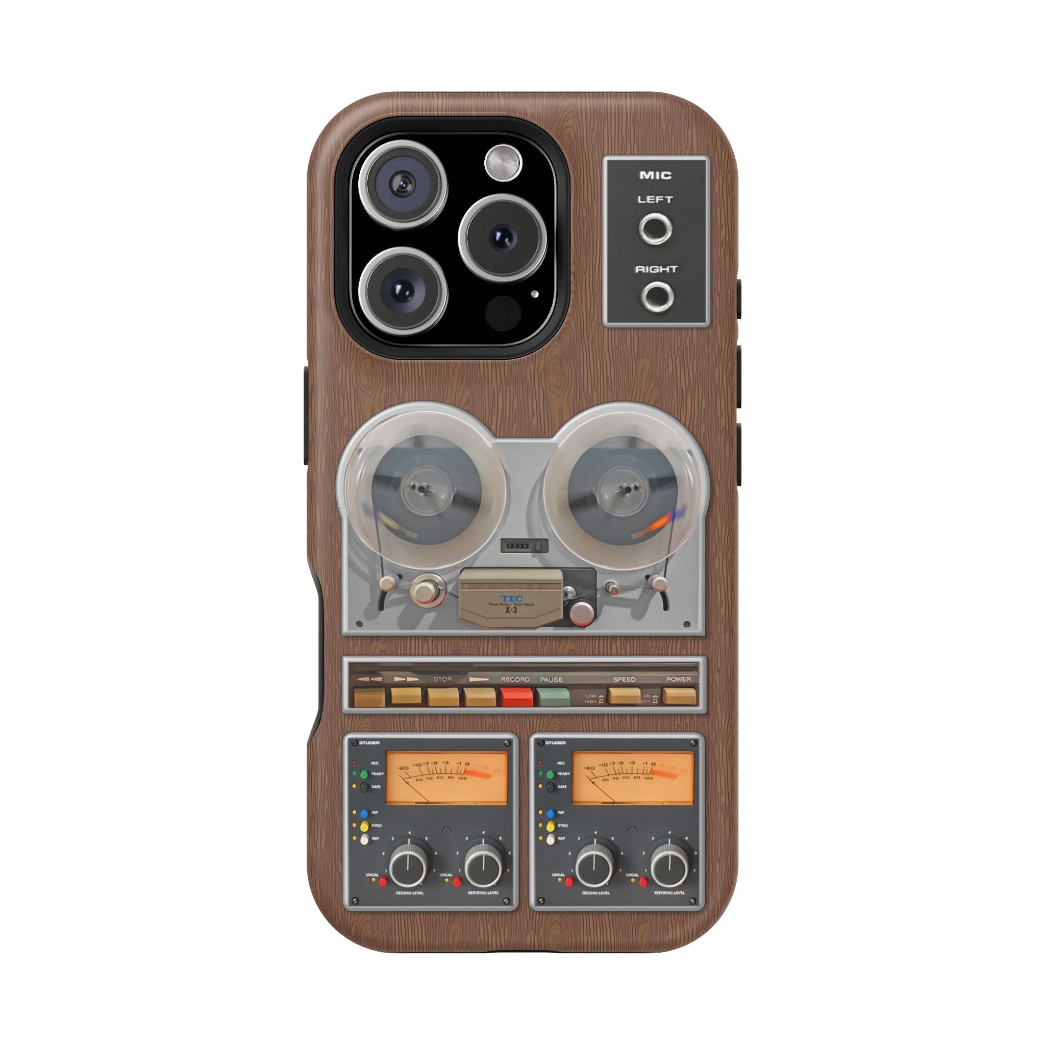 Reel To Reel Tape Deck Retro iPhone MagSafe Phone Case Max Pro Plus 17 16 15 14 13