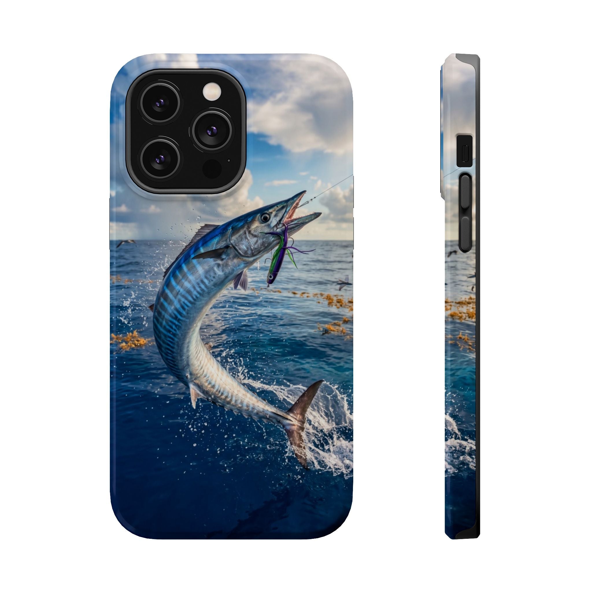 Wahoo Fishing Fish Phone Case MagSafe Compatible for iPhone & Samsung Galaxy | Wahoo Fisherman Gift | Dual Layer Tough Case