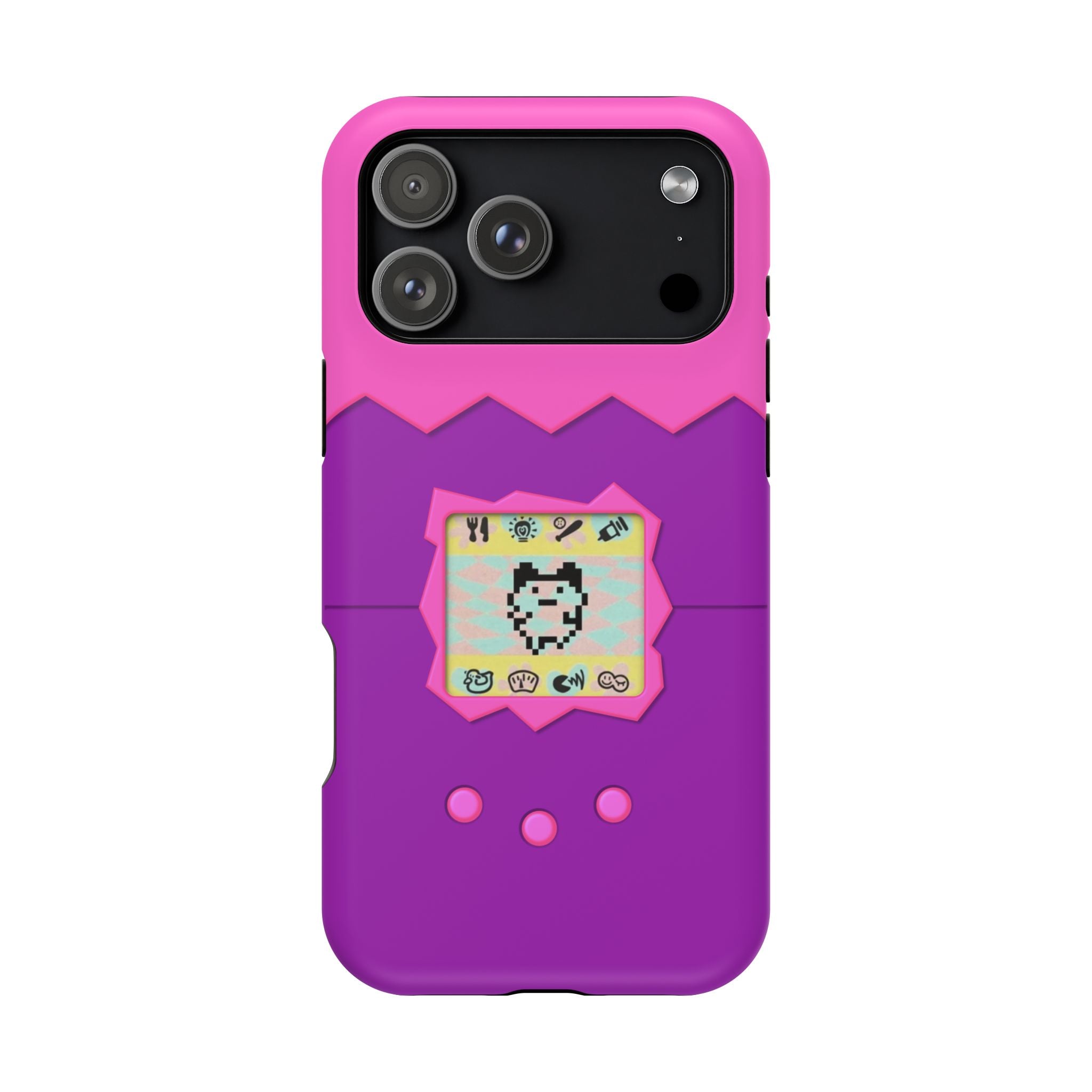 Virtual Pet Magnetic iPhone MagSafe Compatible Impact-Resistant Case Retro 90s