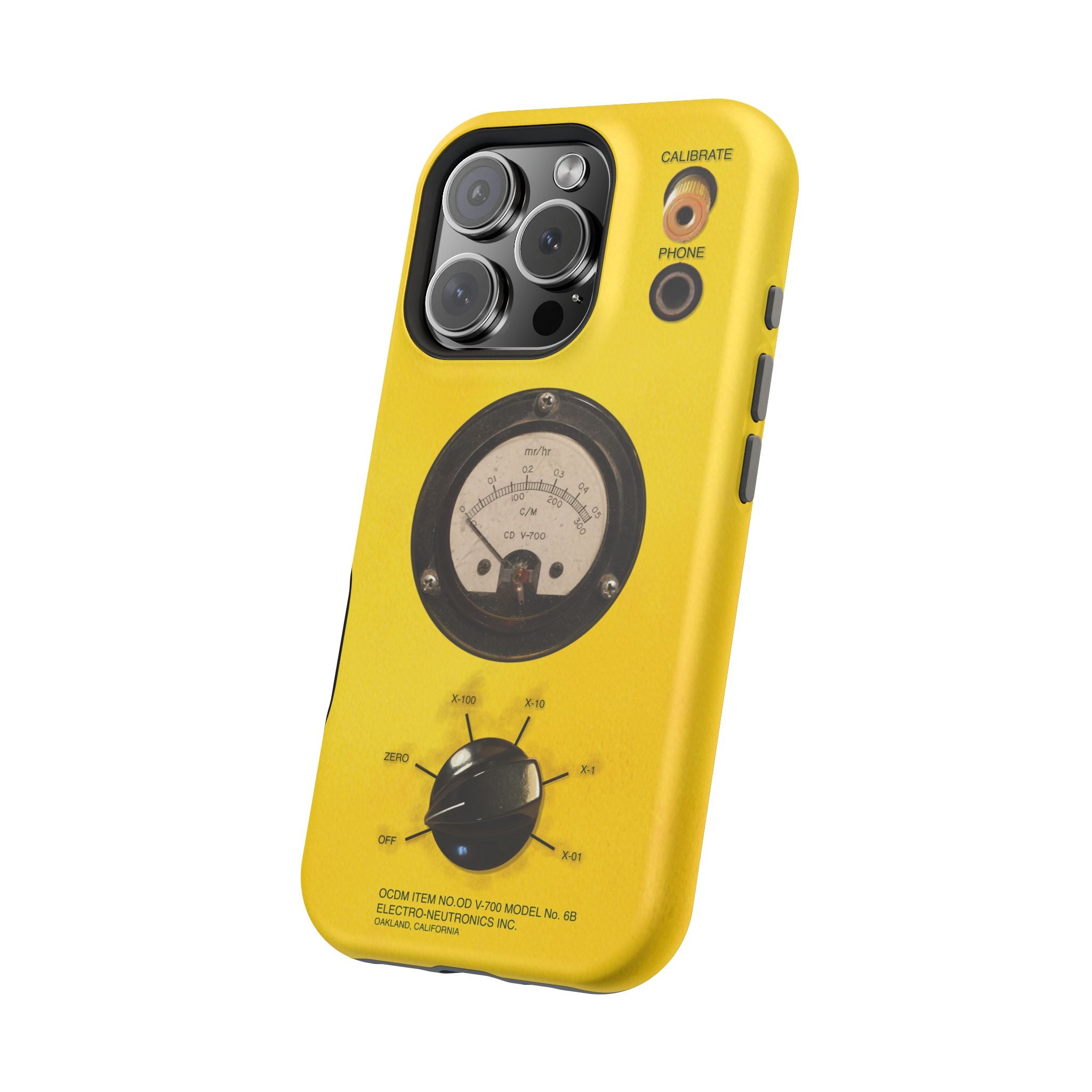 Fallout Geiger Counter Look iPhone Case 16 15 14 13 Magnetic Impact-Resistant