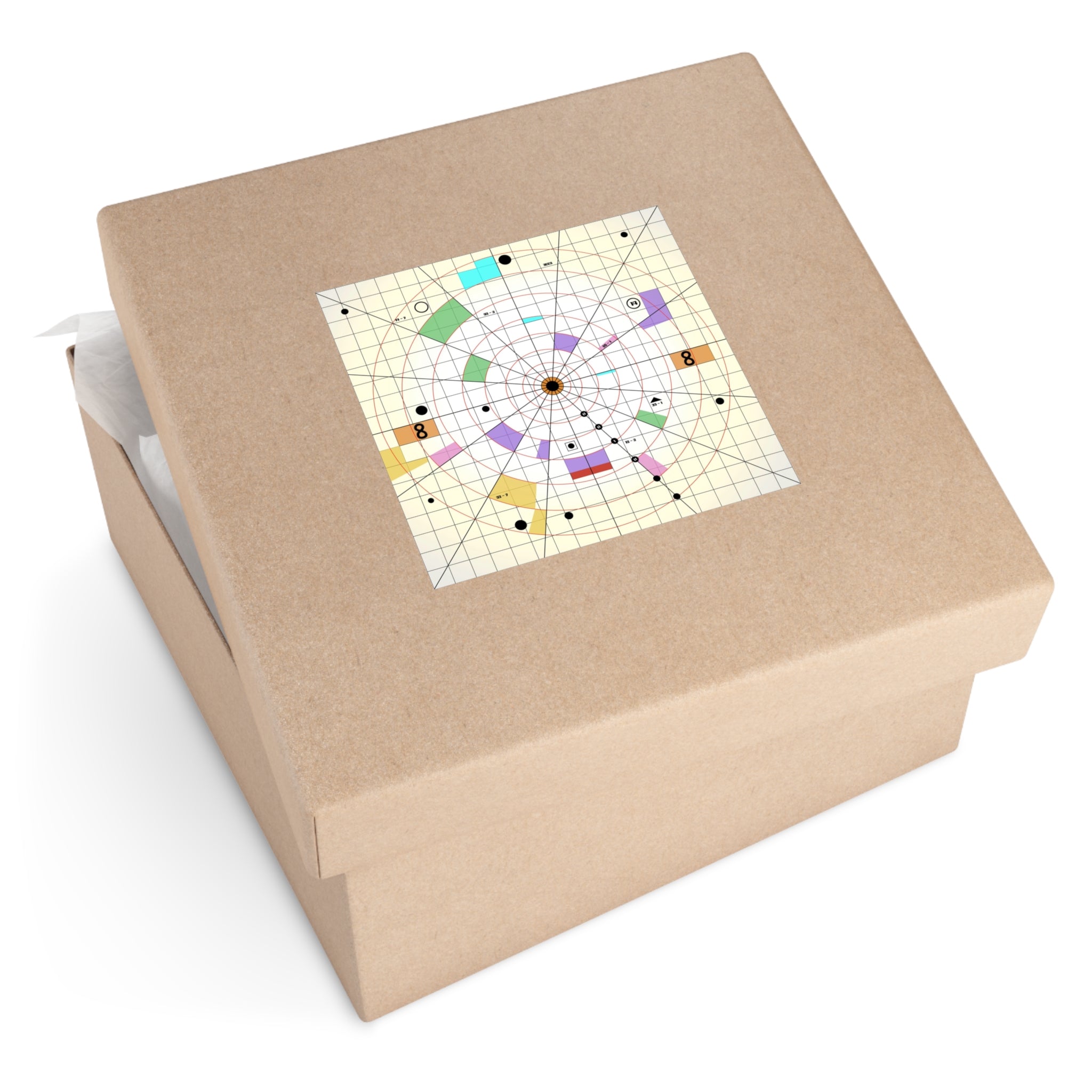 1999 Main Mission Big Screen Space Prop Graphic Square Vinyl Stickers Polar Navigation Grid 8 x 8 inches or 15 x 15 inches