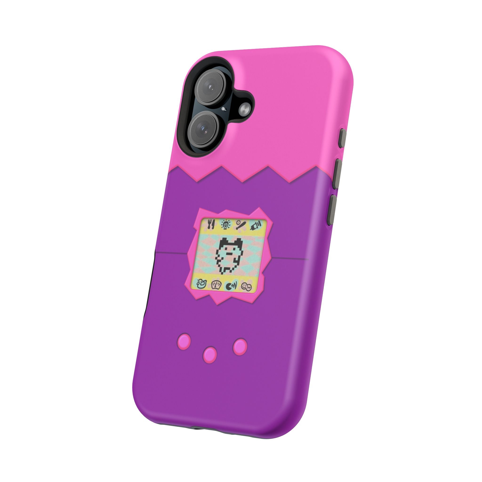 Virtual Pet Magnetic iPhone MagSafe Compatible Impact-Resistant Case Retro 90s