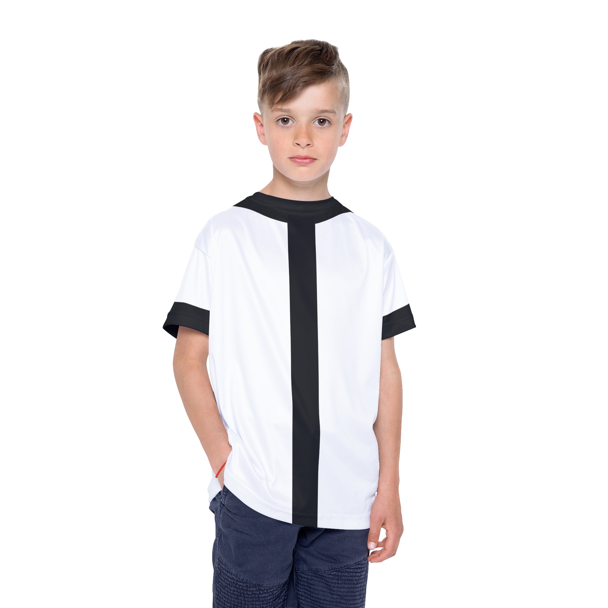 Youth 10 Black and White Uniform Costume Ben Jersey Kids