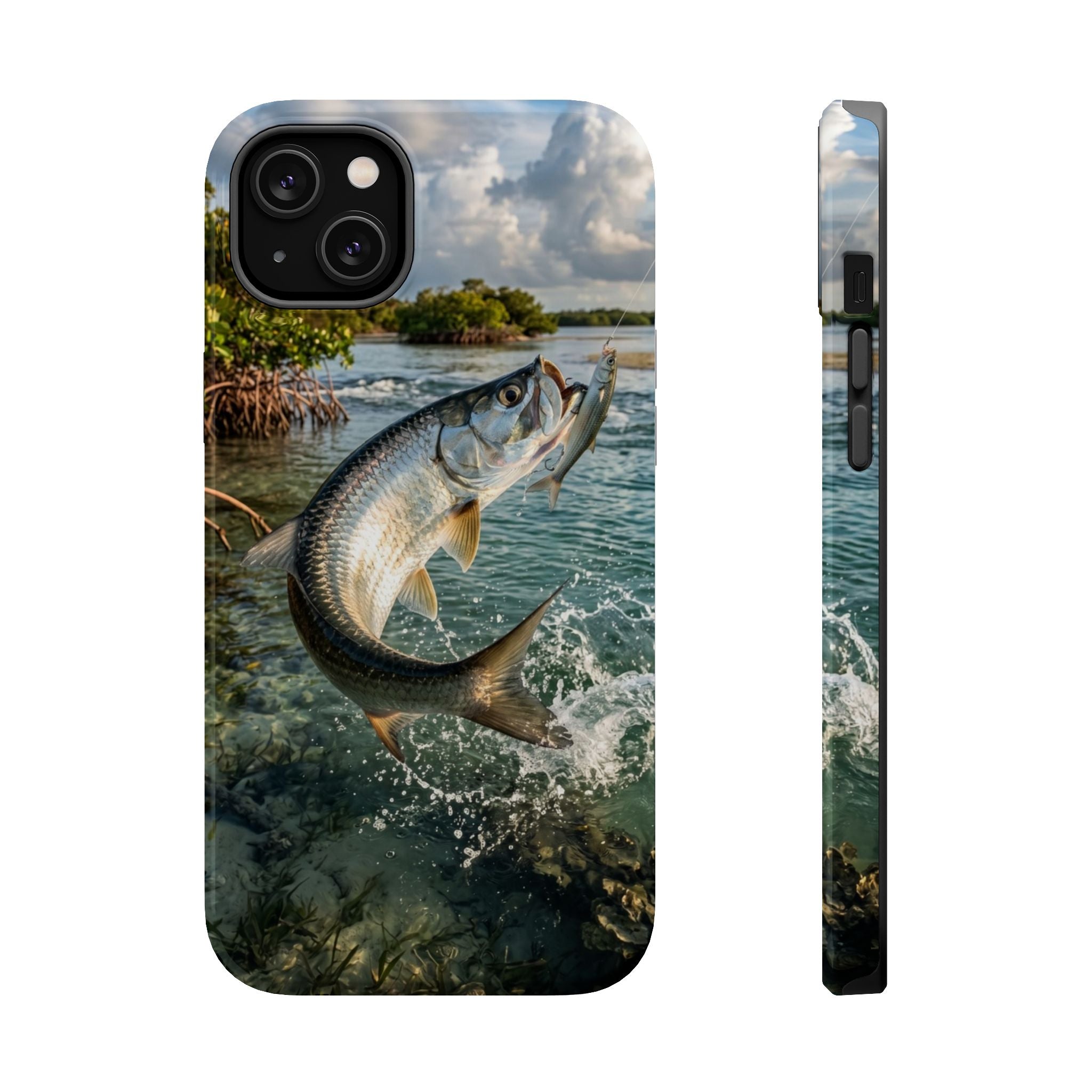 Tarpon Fishing Fish Phone Case MagSafe Compatible for iPhone & Samsung Galaxy | Tarpon Fisherman Gift | Dual Layer Tough Case