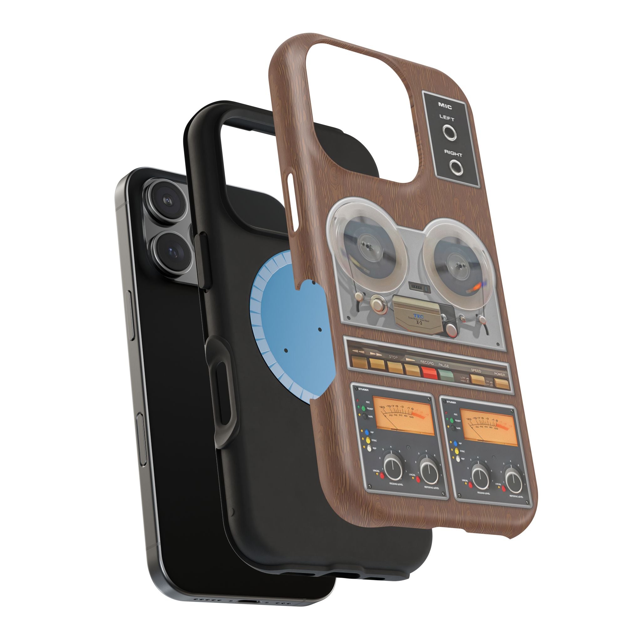 Reel To Reel Tape Deck Retro iPhone MagSafe Phone Case Max Pro Plus 17 16 15 14 13