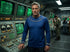 Bridge Officers Blue Uniform Shirt - T-Shirt Costume - Battlestar Galactica