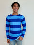 Josh Striped Shirt Dark Blues and Light Blues Costume