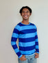 Josh Striped Shirt Dark Blues and Light Blues Costume