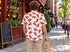 Lobster Shirt Print Hawaiian Cut Costume Kramer - Mid-Century Modern