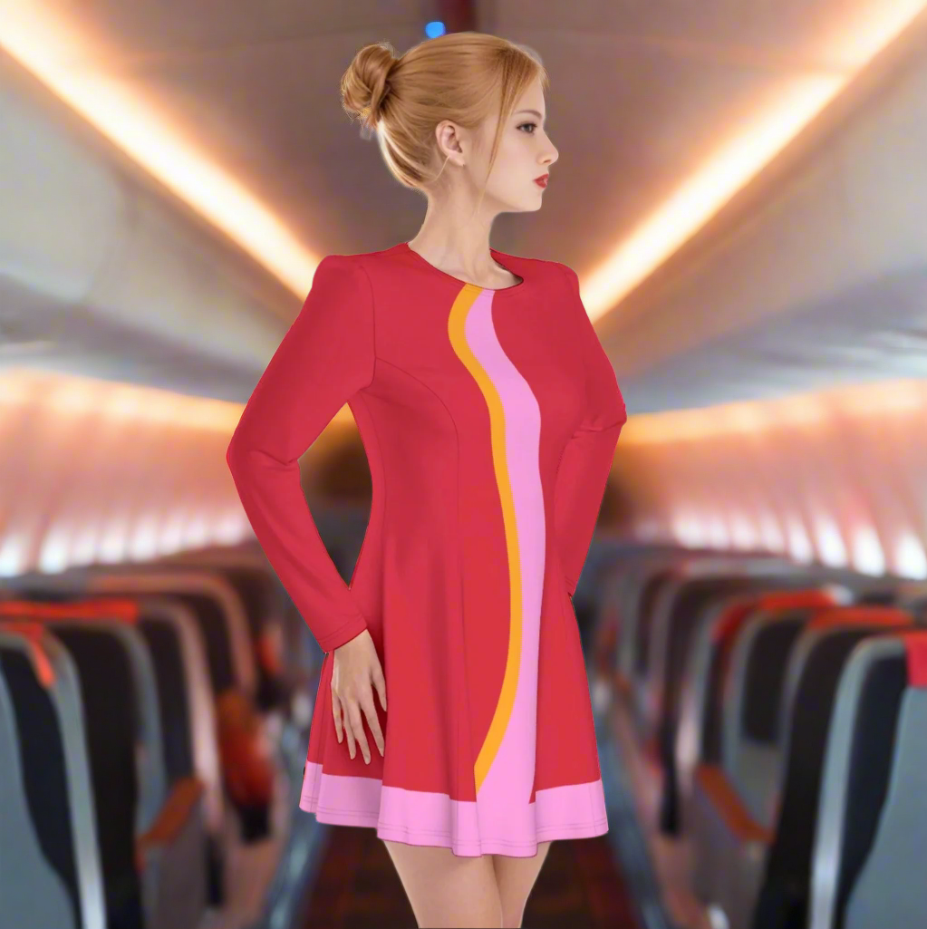 PSA 1970's Stewardess Costume Dress