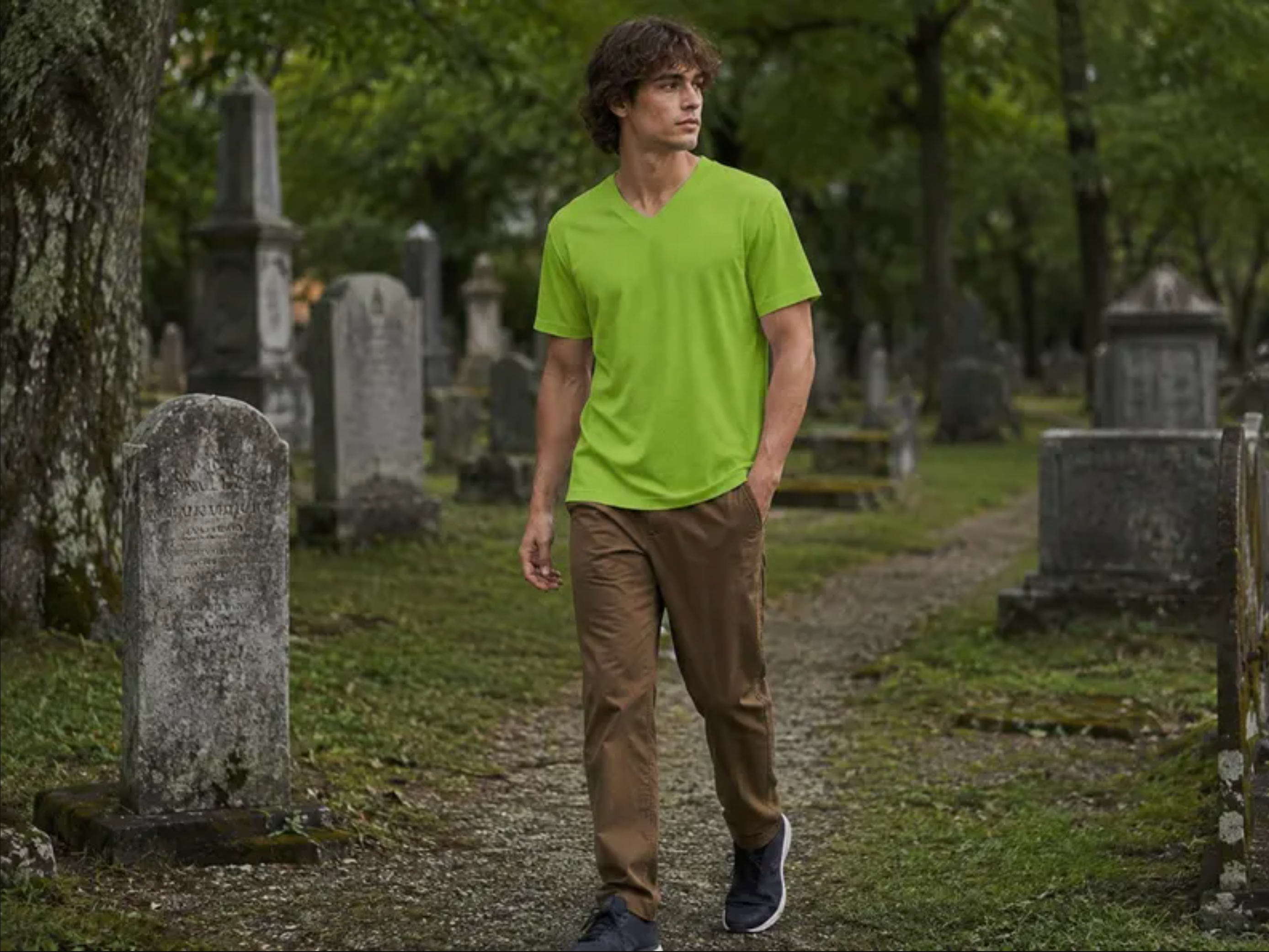 Shaggy / Hippie / Stoner V-Neck Shirt Costume Scooby