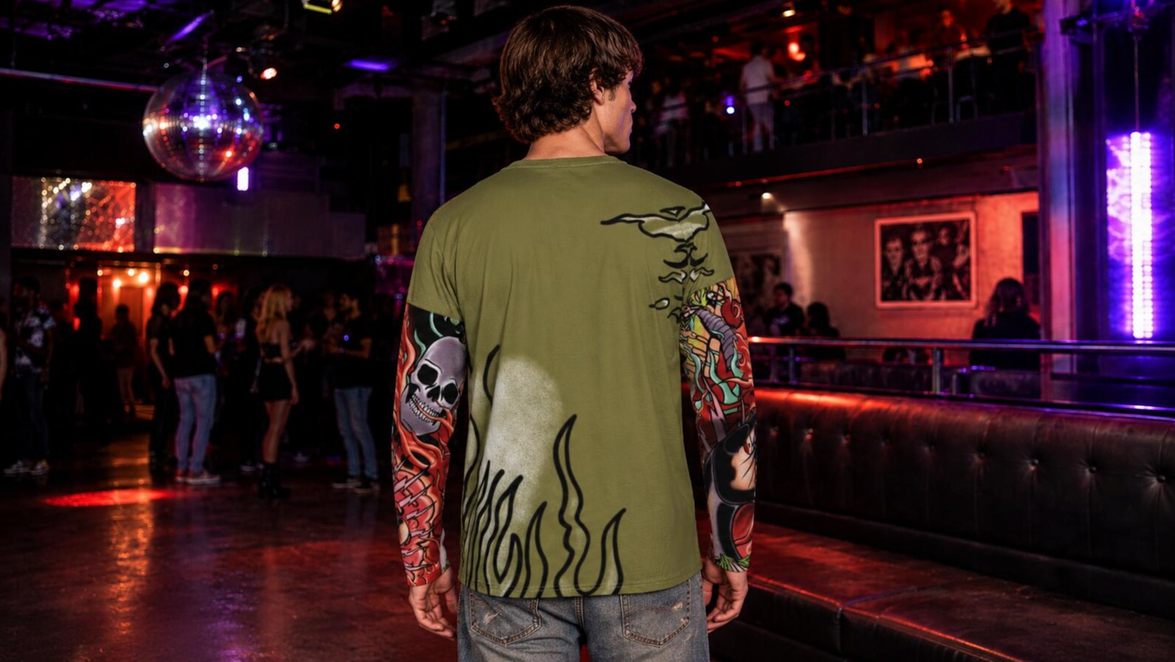 Stefon Costume Shirt With Simulated Double Sleeves Stephon SNL Hader