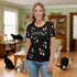 Kamala Cat Print Cat Lady Cat Lettering Women's T-shirt Harris