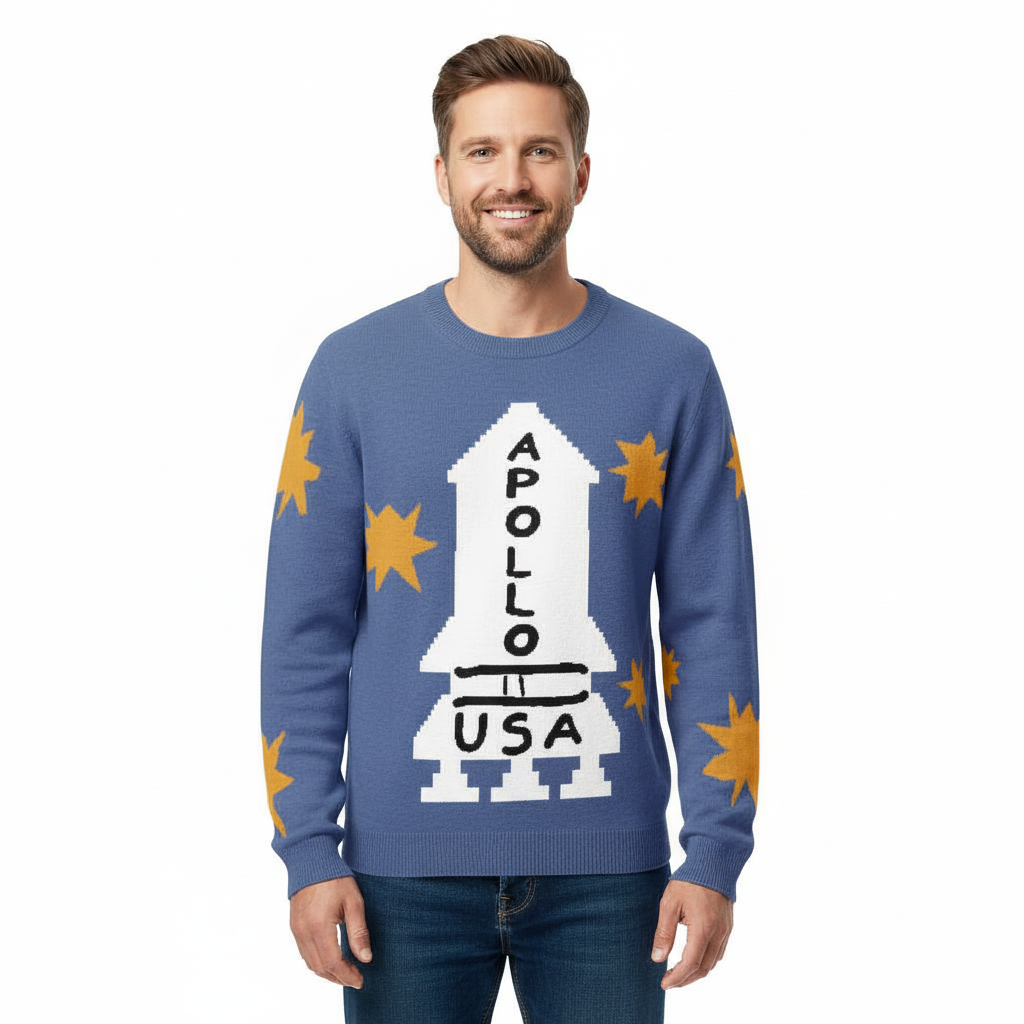 Apollo 11 Knitted Crew Neck Sweater Costume Danny