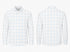 White Dress Shirt with Blue Grid Pattern Print Jinu