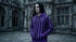 Outcast Purple and Black Striped Hoodie