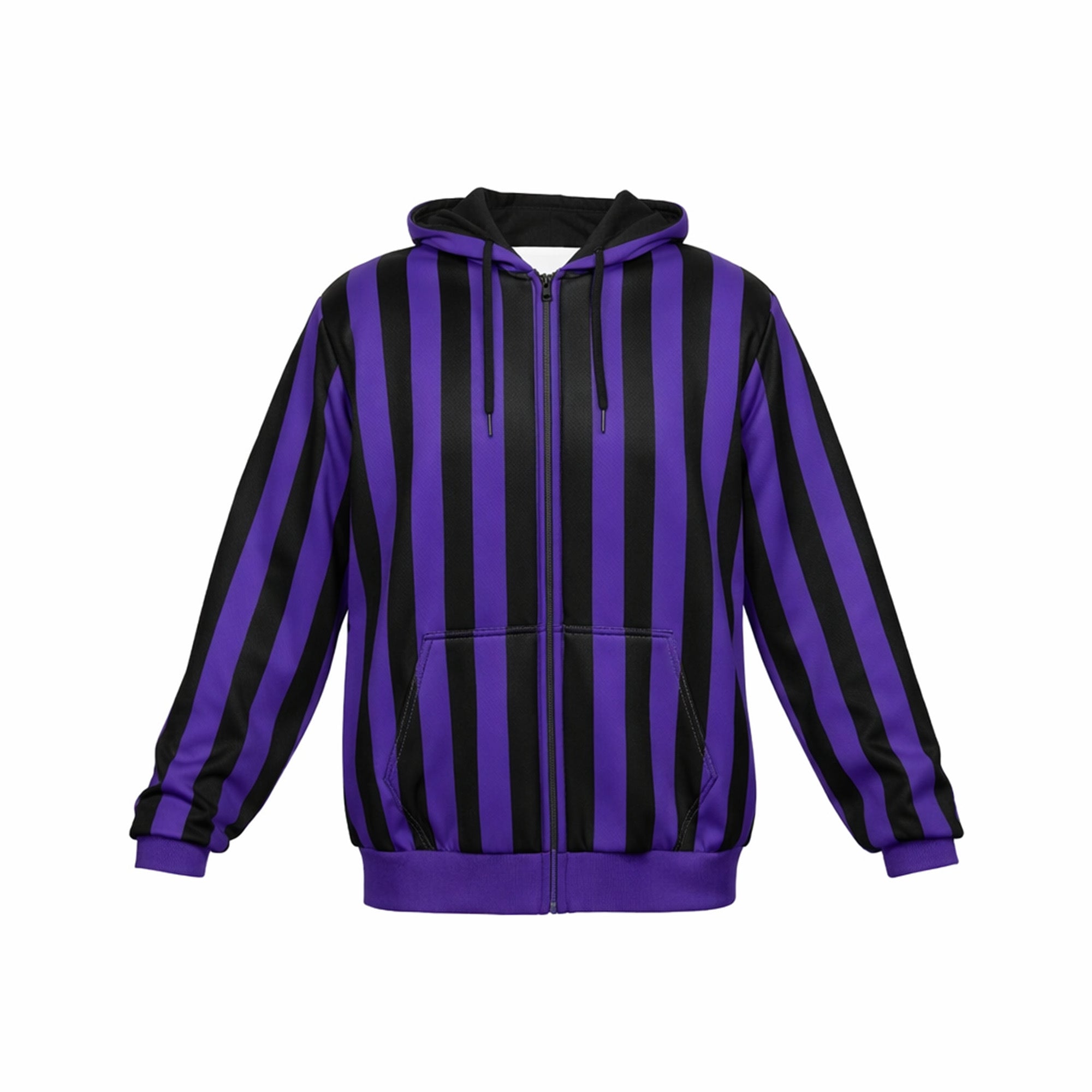 Outcast Purple and Black Striped Hoodie