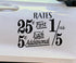 Vintage Taxi Rates Large Decal - Checker - Marathon - New York City - NYC